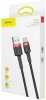 KABEL USB-A / USB-C Baseus Cafule CATKLF-C91 200cm 2A QC 3.0 CZARNO-CZERWONY W OPLOCIE